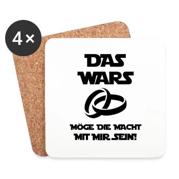 das_wars_moege_die_macht_01 - Untersetzer (4er-Set) - Weiß - Vorne