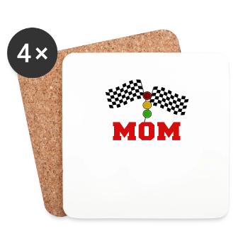 Course à la dérive pour maman - Dessous de verre (lot de 4) - blanc - Devant