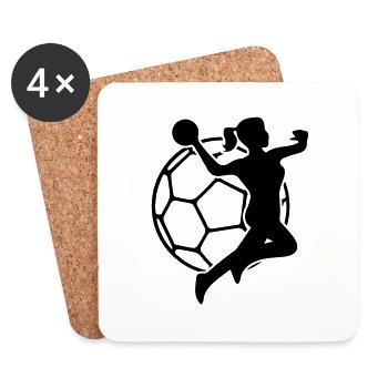 handball woman - Untersetzer (4er-Set) - Weiß - Vorne