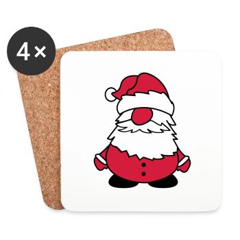 santa claus funny 002 - Coasters (set of 4) - white - Front
