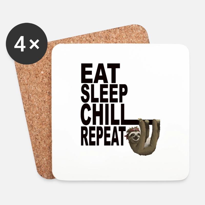 Sloth - Coasters (set of 4) - white