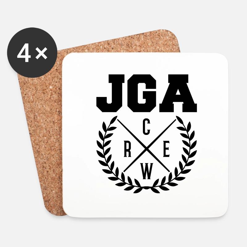 jga crew design - Untersetzer (4er-Set) - Weiß