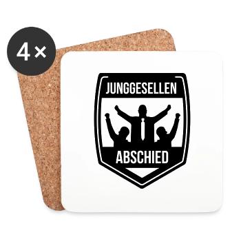 junggesellenabschied - Untersetzer (4er-Set) - Weiß - Vorne