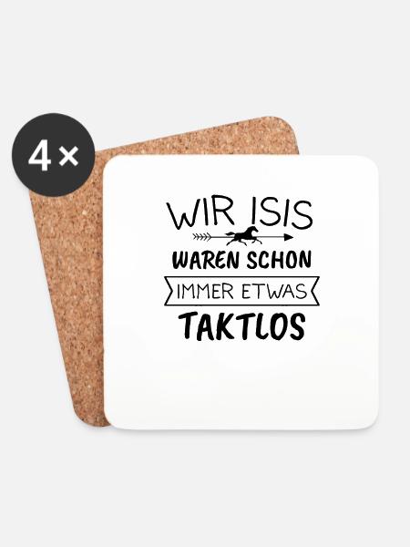 Isländer Islandpferd Islandpferde Spruch Geschenk - Untersetzer (4er-Set) - Weiß
