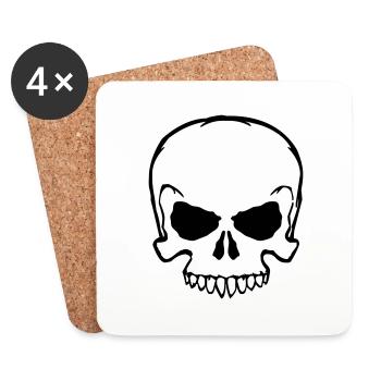 totenkopf - Coasters (set of 4) - white - Front