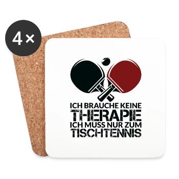 Tischtennis Spieler Tischtennisschläger Geschenk - Untersetzer (4er-Set) - Weiß - Vorne