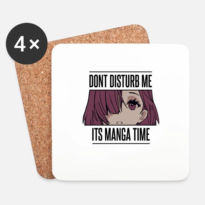 Stör mich nicht, es ist Manga Zeit - Untersetzer (4er-Set) - Weiß