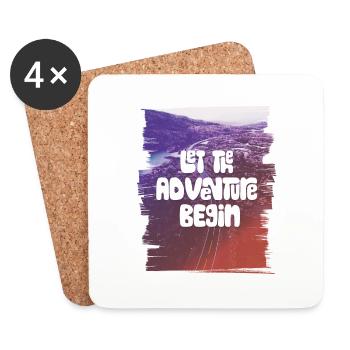 Let The Adventure Begin - Coasters (set of 4) - white - Front