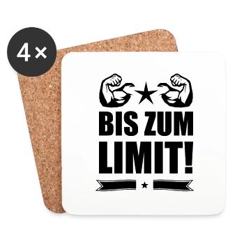 bis zum limit muskeln - Untersetzer (4er-Set) - Weiß - Vorne
