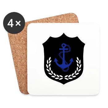 anker_wappen_2 - Dessous de verre (lot de 4) - blanc - Devant