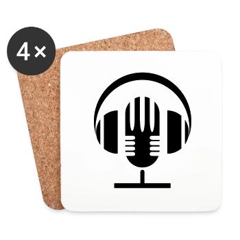 Mic and Headphones - Untersetzer (4er-Set) - Weiß - Vorne