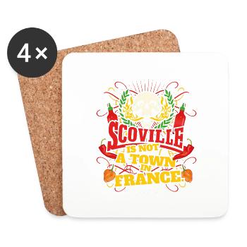 Scoville Is Not A Town In France - Untersetzer (4er-Set) - Weiß - Vorne