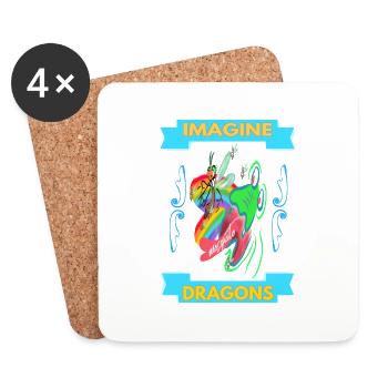Imagine Dragon - Coasters (set of 4) - white - Front
