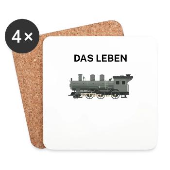 Das Leben in ganzen Zügen genießen - Untersetzer (4er-Set) - Weiß - Vorne