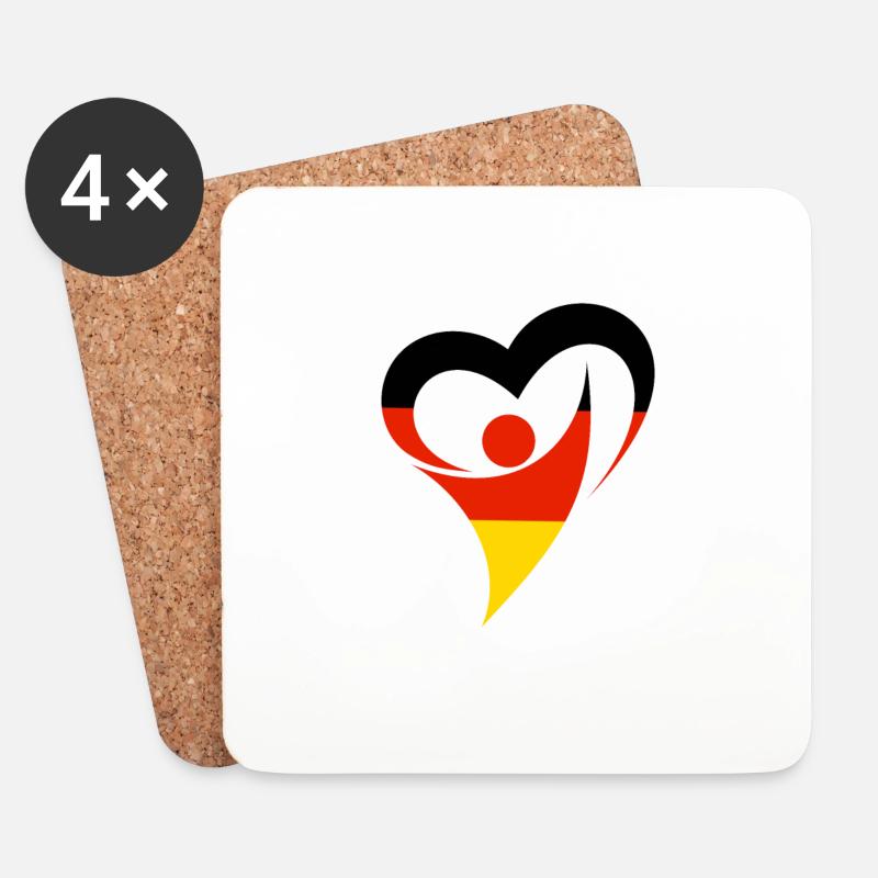 Deutschland - Untersetzer (4er-Set) - Weiß