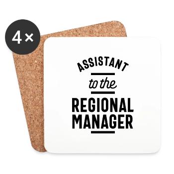 Regional Manager Arbeit Berufsbezeichnung Geschenk - Untersetzer (4er-Set) - Weiß - Vorne