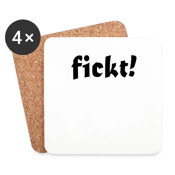 fickt sex lustig - Untersetzer (4er-Set) - Weiß - Vorne