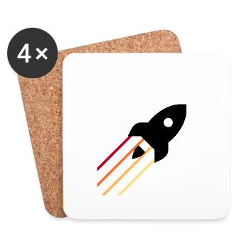 Rocket - Coasters (set of 4) - white - Front