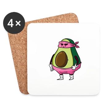 Avocado Hero - Untersetzer (4er-Set) - Weiß - Vorne