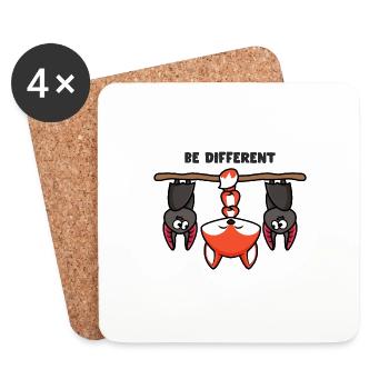 Be Anders Fuchs - Coasters (set of 4) - white - Front