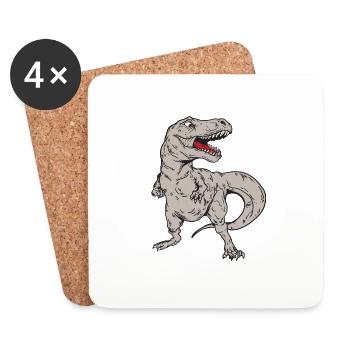 T-Rex - Coasters (set of 4) - white - Front