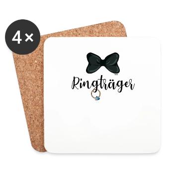 Ringträger Ring Security Hochzeit JGA - Untersetzer (4er-Set) - Weiß - Vorne