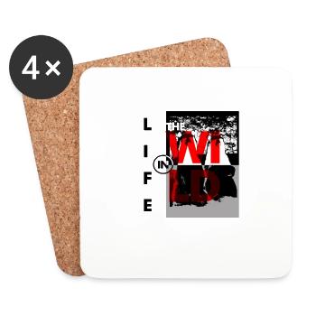 La vie à l'état sauvage - Dessous de verre (lot de 4) - blanc - Devant