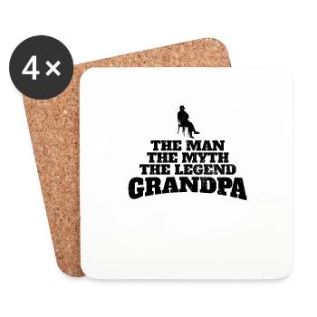 Grandpa The Man The Myth The Legend - Coasters (set of 4) - white - Front