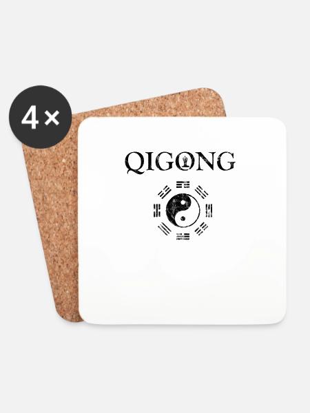 Qigong - Untersetzer (4er-Set) - Weiß