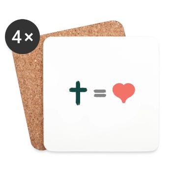 Hope God & Christian Clothing - Dessous de verre (lot de 4) - blanc - Devant