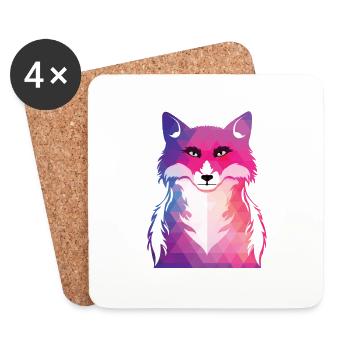 Fox - Coasters (set of 4) - white - Front