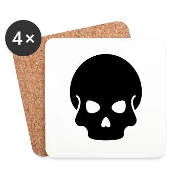 Skull - Untersetzer (4er-Set) - Weiß - Vorne