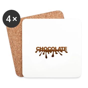 chocolate - chocolate - Coasters (set of 4) - white - Front