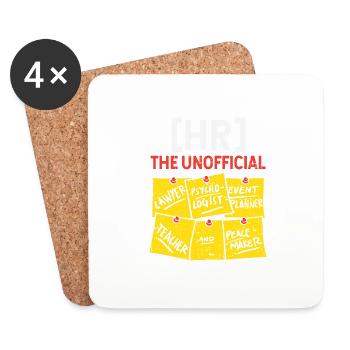 HR The Unofficial Lawyer Psychologist EventPlanner - Untersetzer (4er-Set) - Weiß - Vorne