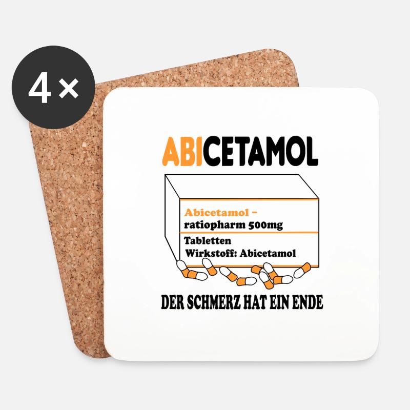 Abitur 2020 Abishirts Abschlussshirts AK 20 Abi - Untersetzer (4er-Set) - Weiß