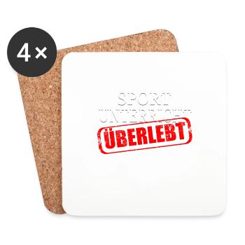 Sportunterricht Überlebender Schule Abitur - Untersetzer (4er-Set) - Weiß - Vorne