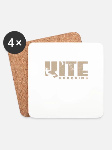 Kite boarding - Coasters (set of 4) - white