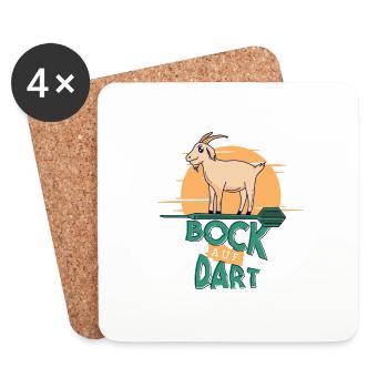 Bock Auf Dart - Darts darts for darts players - Coasters (set of 4) - white - Front