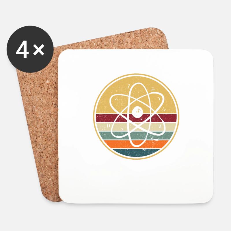 Physiker Geschenk I Wissenschaft Atom Physik Nerd - Untersetzer (4er-Set) - Weiß