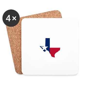 Armoiries du Texas Austin - Dessous de verre (lot de 4) - blanc - Devant