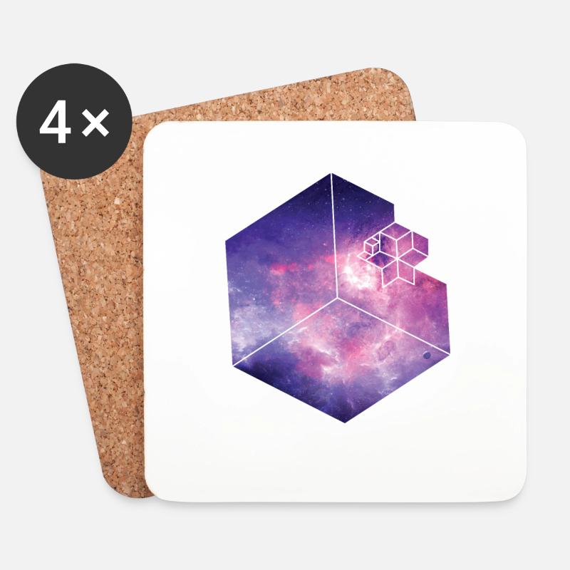 Galaxy - Untersetzer (4er-Set) - Weiß
