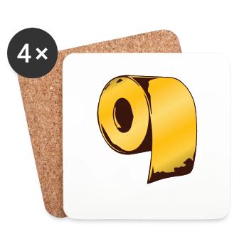 Achats de papier toilette or 2020 hamster - Dessous de verre (lot de 4) - blanc - Devant