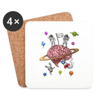 DMT Psychedelic Astronauts - Coasters (set of 4) - white - Front