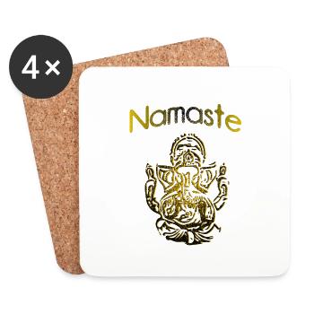 Namaste Ganesha - Dessous de verre (lot de 4) - blanc - Devant