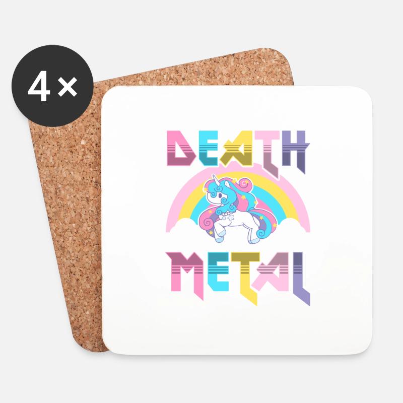 Death Metal - Untersetzer (4er-Set) - Weiß