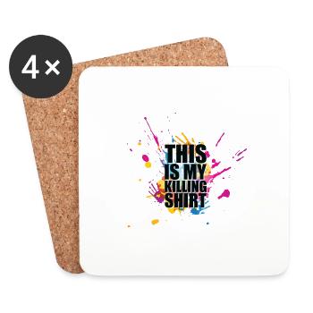 This is My Killing Shirt Pod Number one Paintball - Coasters (set of 4) - white - Front