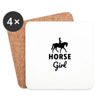 Horse Equestrian Lover Rider Horseback Riding - Coasters (set of 4) - white - Front