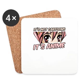 It's not cartoons it's anime - Manga - Coasters (set of 4) - white - Front
