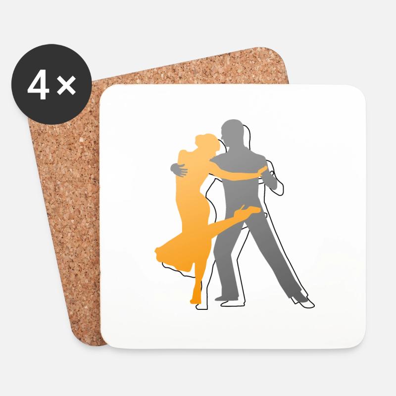 Tango Argentino Tanz Geschenk - Untersetzer (4er-Set) - Weiß