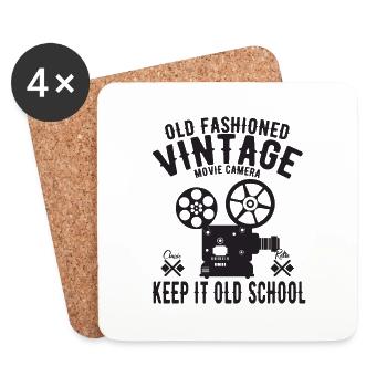 Movie Film Vintage Cinema - Coasters (set of 4) - white - Front
